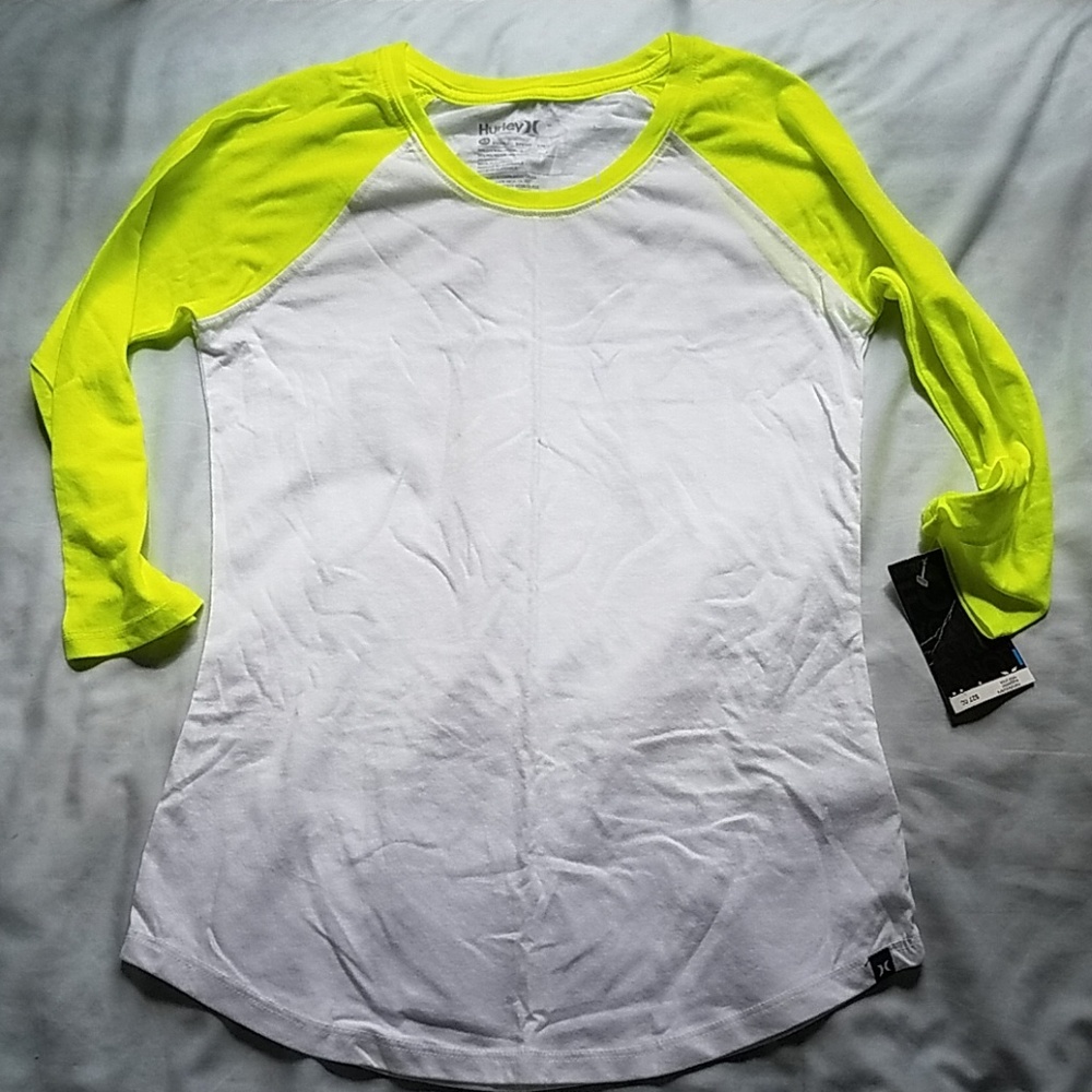 Neon Yellow Sleeve Baseball tee